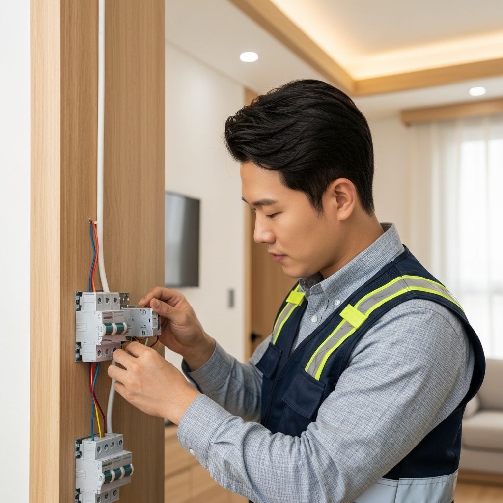 전기 분전반 설치 작업 완료